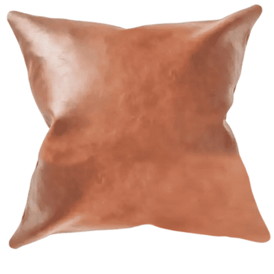 Brown Leather Pillow Cover